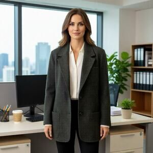 Vintage CARROLL REED Women S PureWool Tweed Blazer Jacket Career Office OldMoney